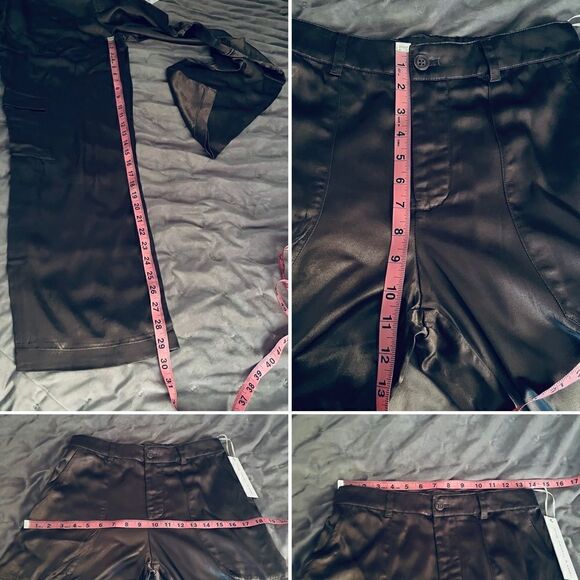 YOUNG FABULOUS & BROKE Finley Satin Cargo Pants Grey S NWT - Picture 10 of 10